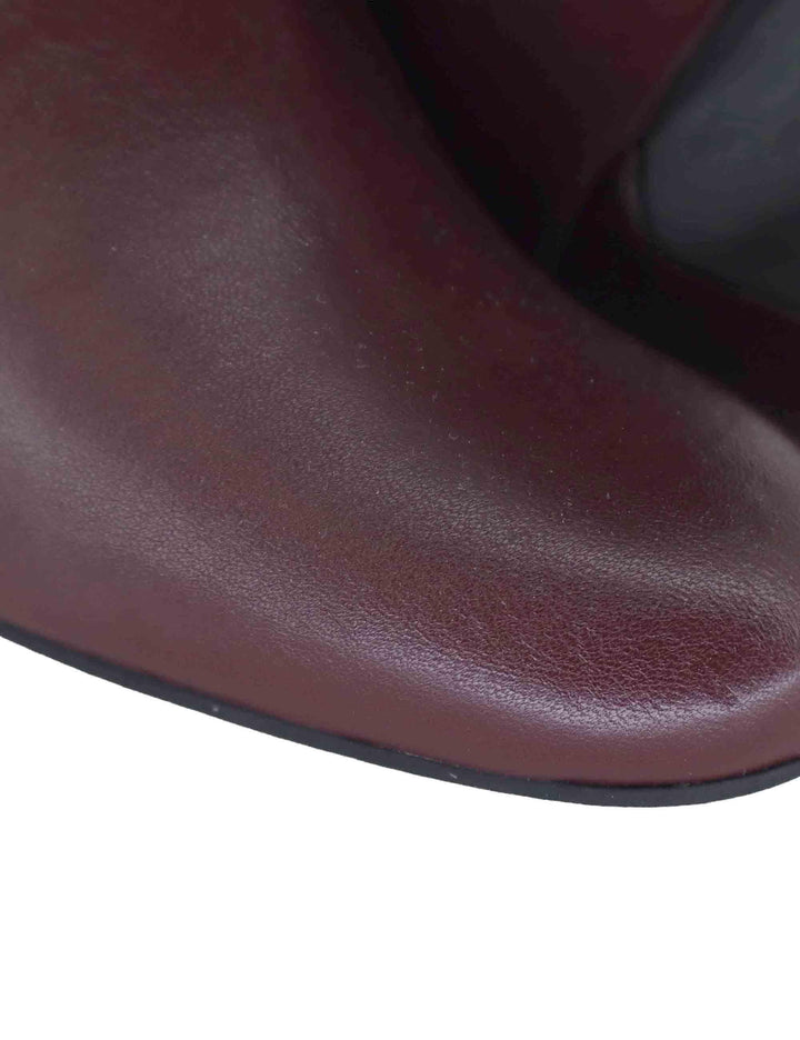 Stivaletti donna in pelle bordeaux tacco alto 3351 016 Les Venues 