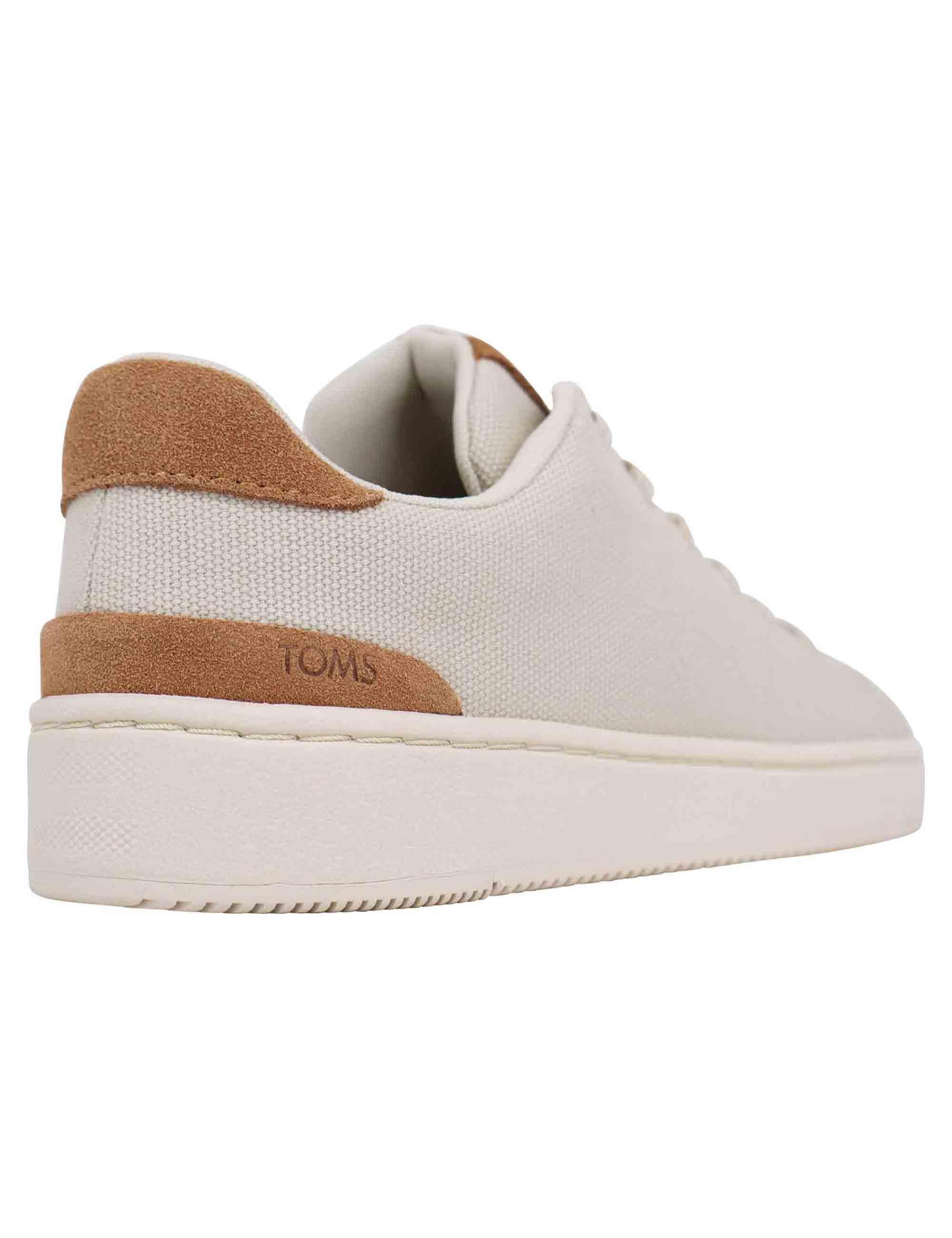 Sneakers uomo in tessuto beige 10020845 101 Toms 