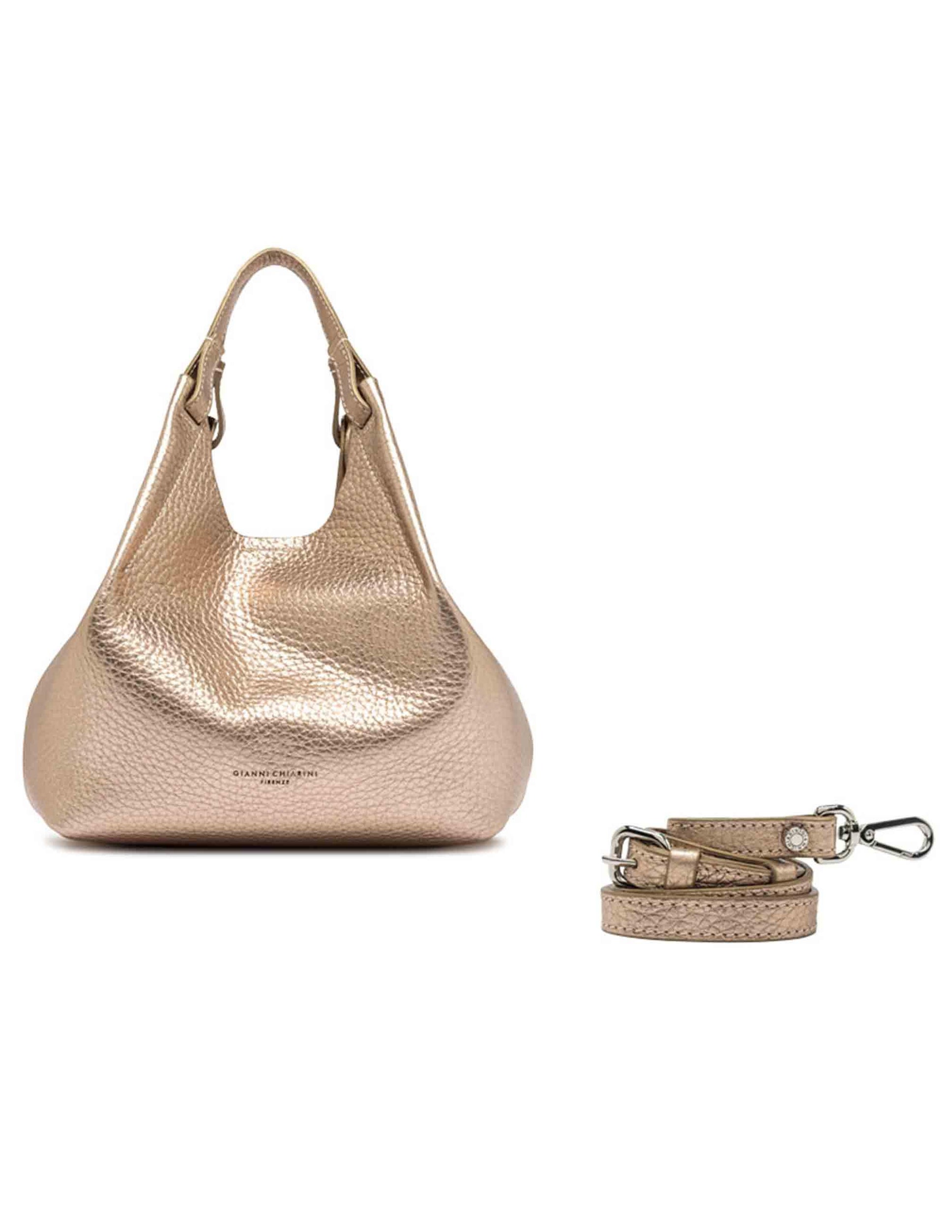 Borse donna Dua in pelle laminata rosa con doppi manici e tracolla BS9719 RNGDBL T.U. 14368 Gianni Chiarini 