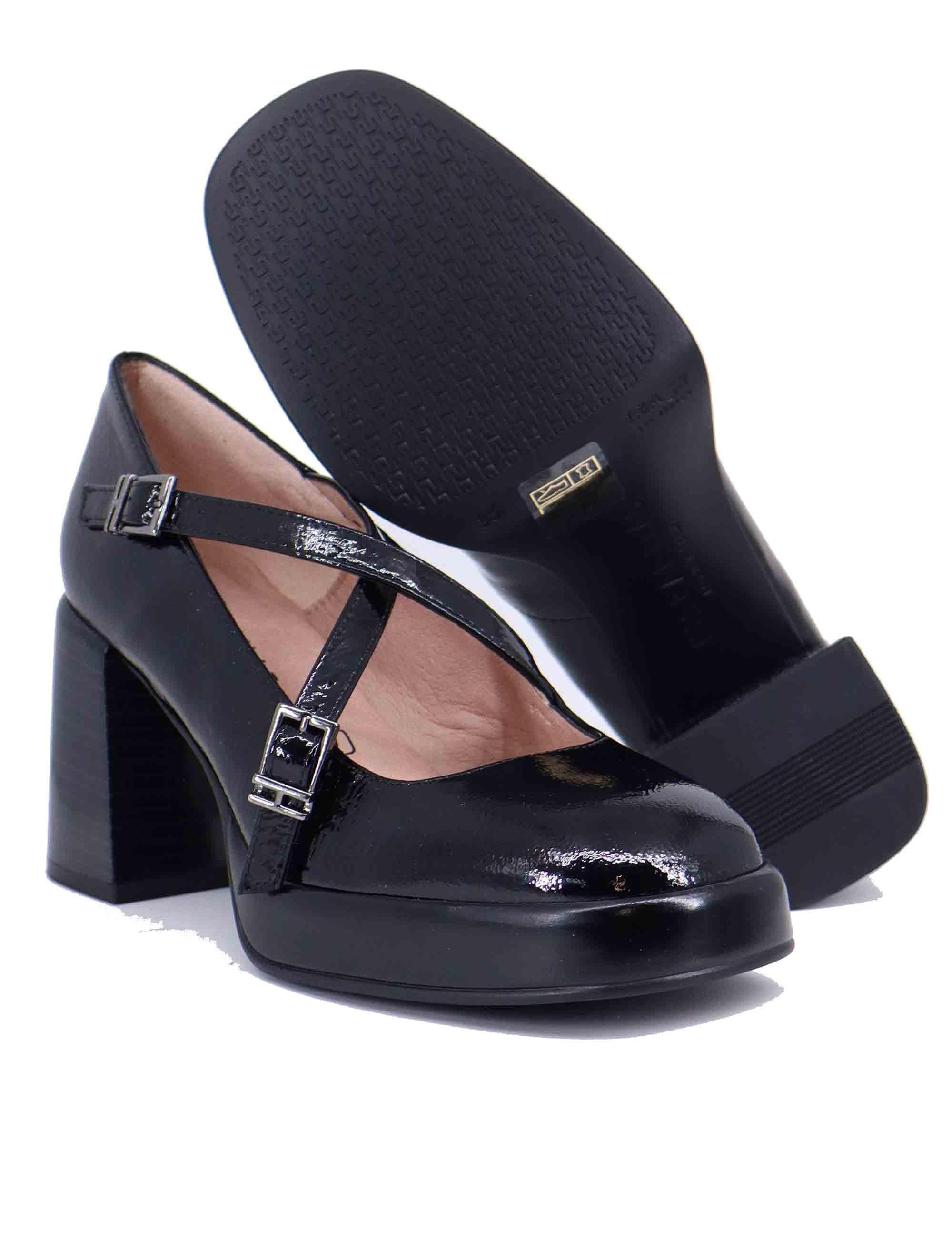 Decollete donna in pelle nera tacco alto HI243660 C002 Hispanitas 