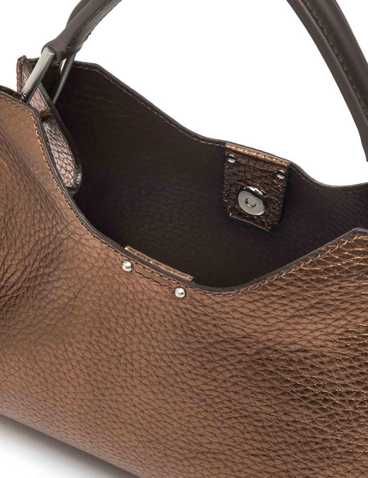 Gianni Chiarini Borse donna Aurora in pelle martellata bronzo BS10565 14204 RNGDBL-NASPM Gianni Chiarini 