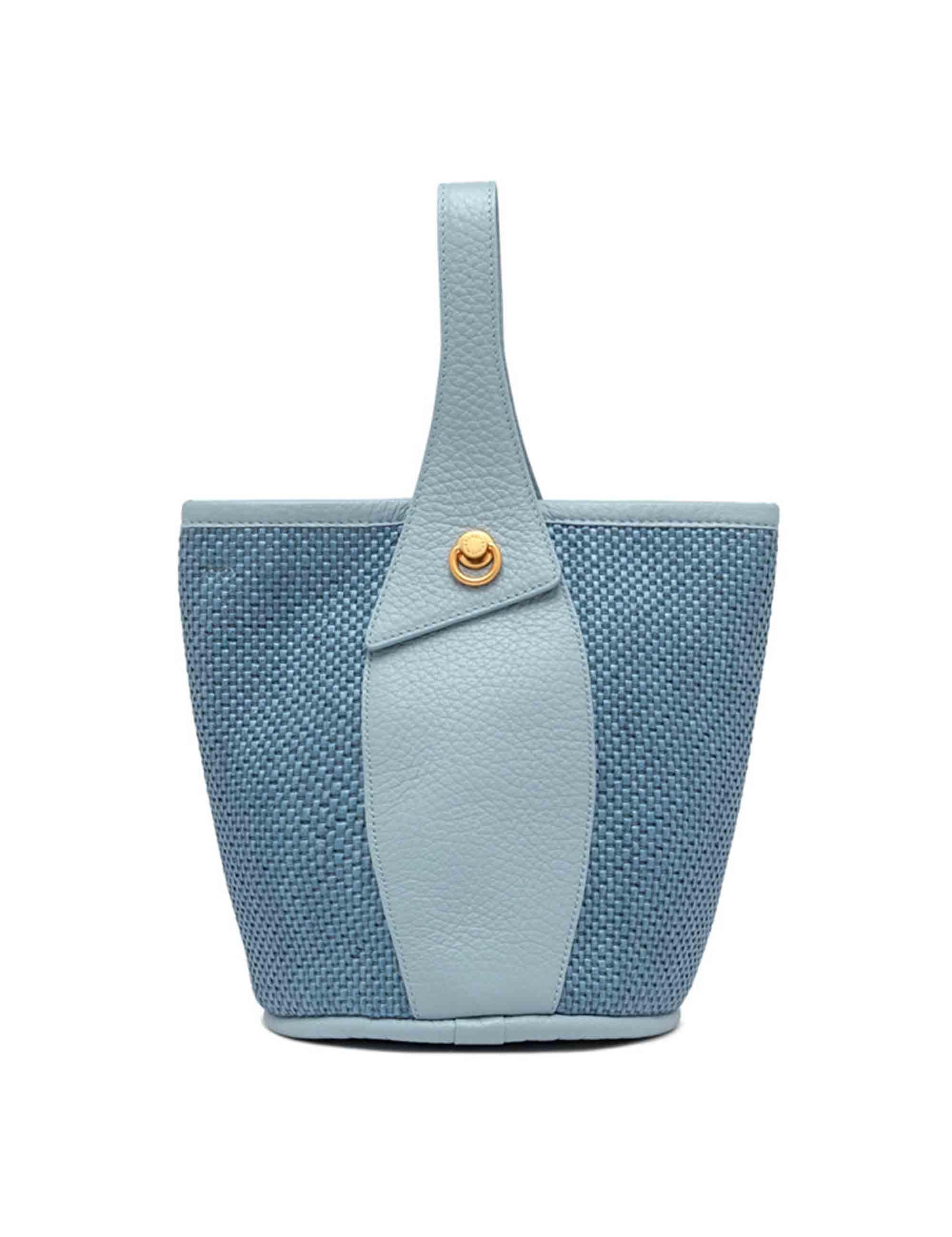 Borse donna Ester in tessuto e pelle celeste BS11380 3615 CST-TKL Gianni Chiarini 