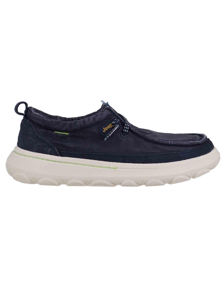Stringate uomo Kauai wallabee in tessuto blu JM51041A 016 Jeep 