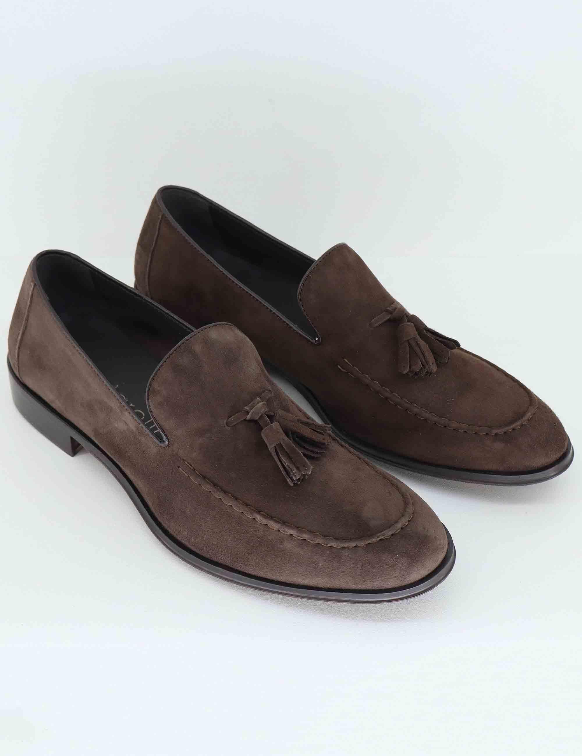 Mocassini uomo in camoscio testa di moro SP6486 014 Spatarella 