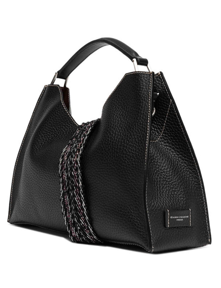 Borse donna Aurora in pelle martellata nera BS10566 12565 RNGDBL-NASPM Gianni Chiarini 