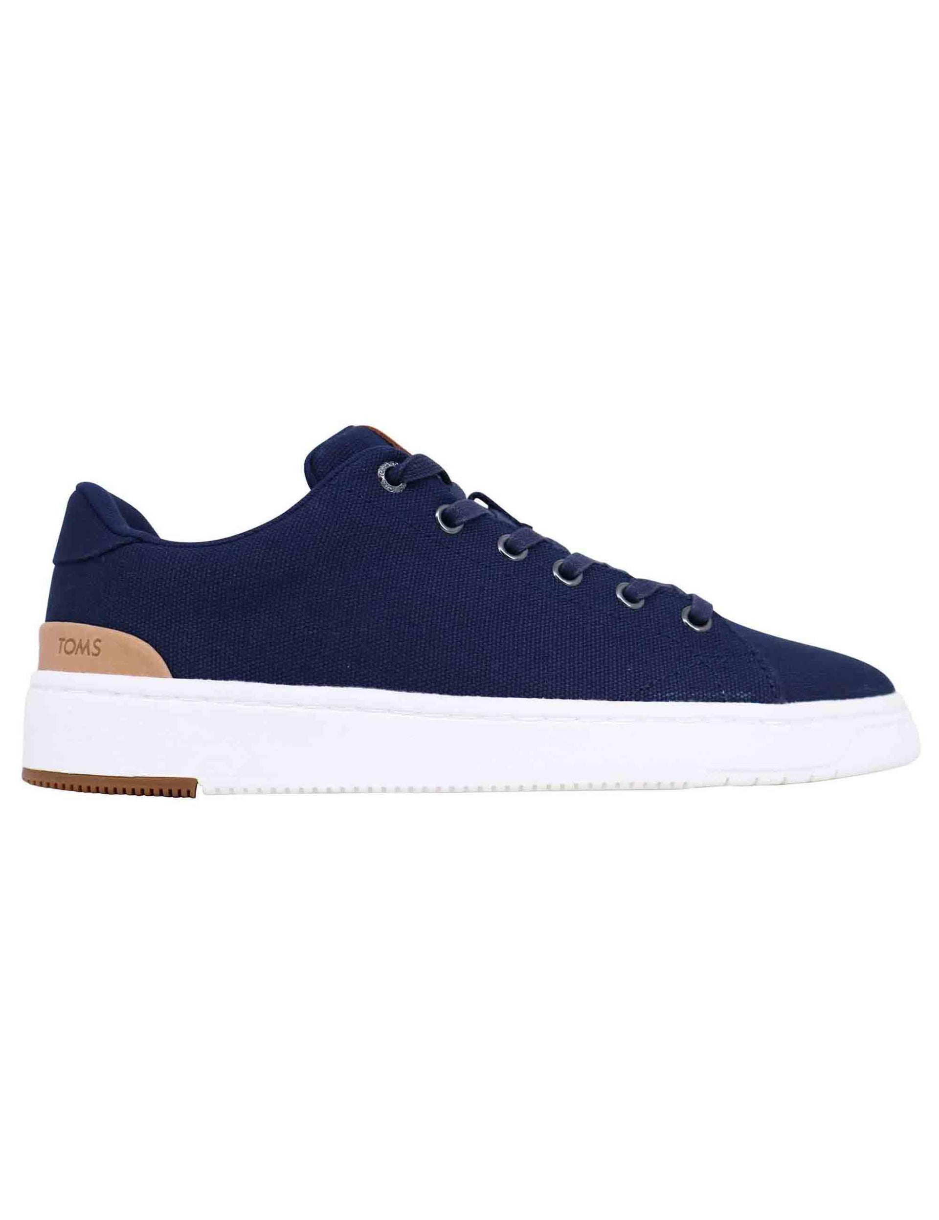 Sneakers uomo in tessuto blu 10016335 410 Toms 