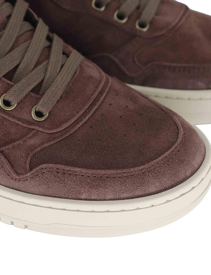 Sneakers uomo in pelle marrone con suola in gomma ultraleggera SPOR5540 014 Spatarella 