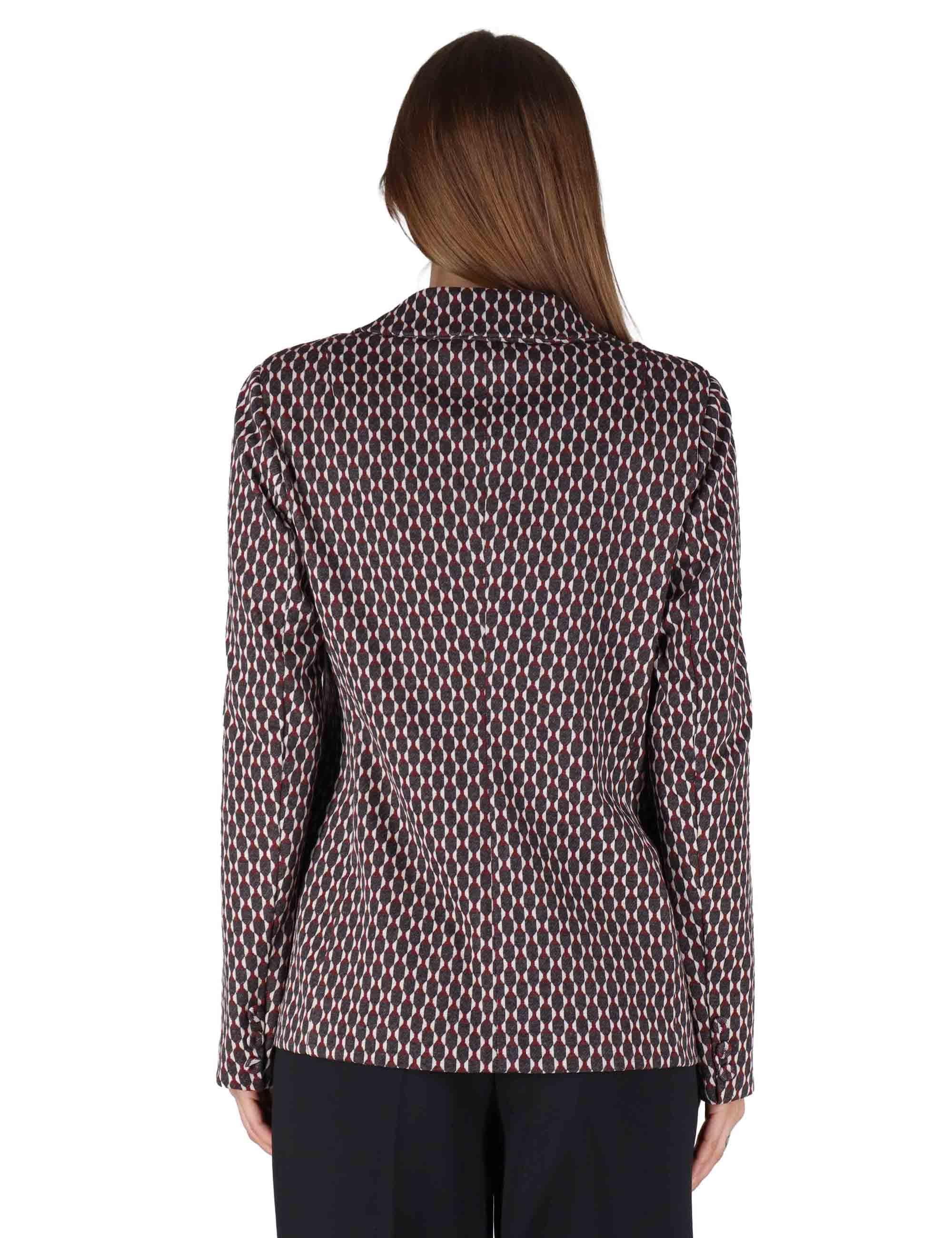 Giacche donna in jersey grigio monopetto un bottone JABGA0025-F1097 9205 Justmine 