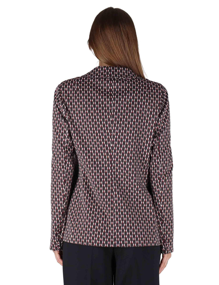 Giacche donna in jersey grigio monopetto un bottone JABGA0025-F1097 9205 Justmine 