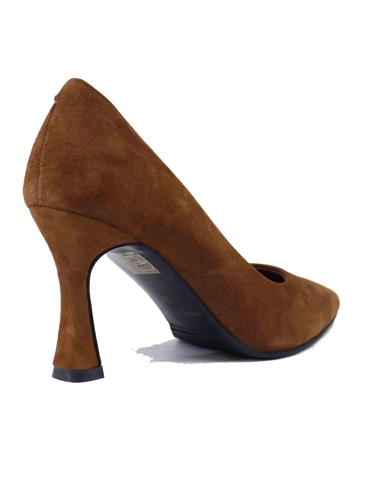 Decollete donna in camoscio marrone tacco alto SP1796 014 Spatarella 