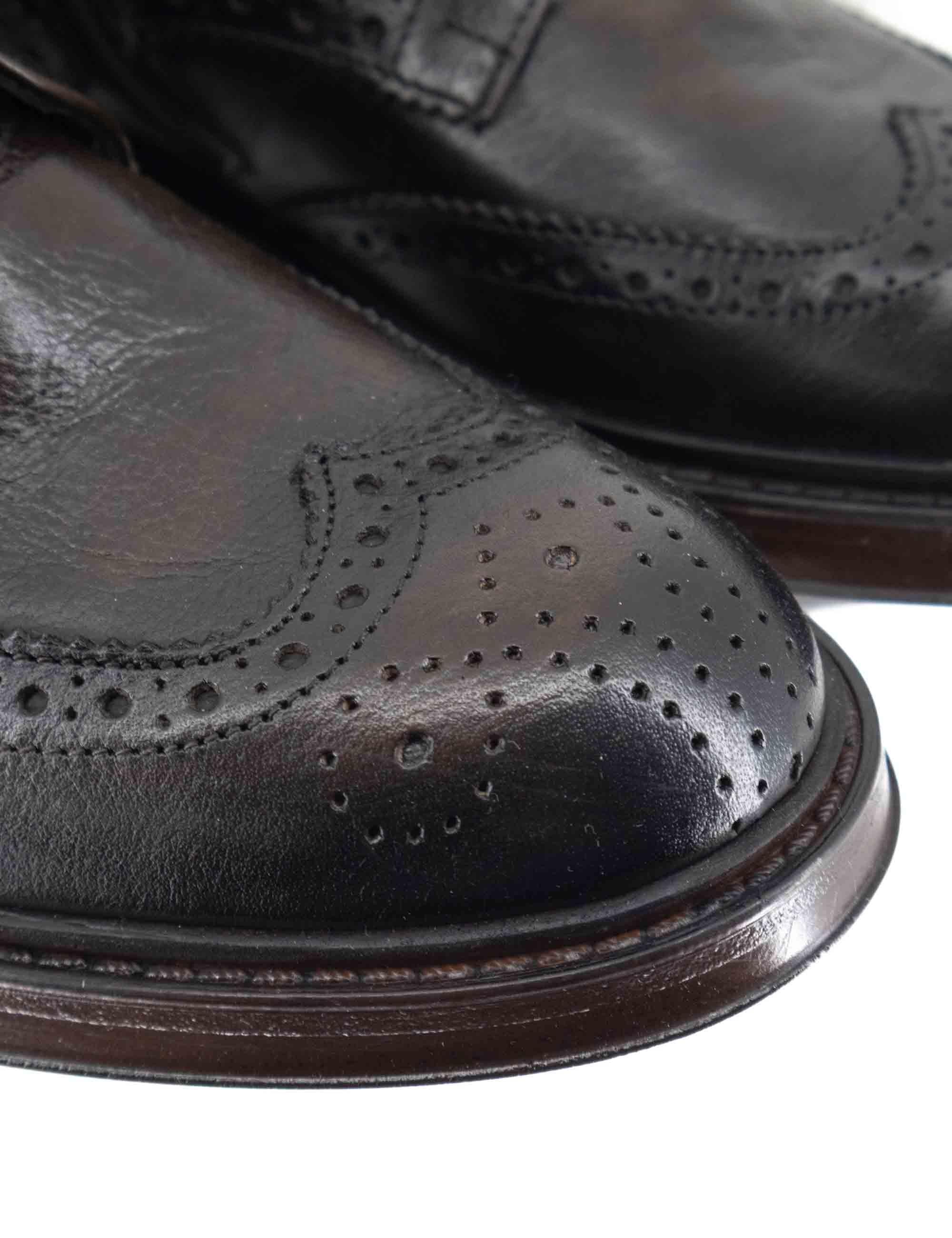 Stivaletti uomo in pelle marrone con impunture all'inglese e suola in gomma SP2268 014 Spatarella 