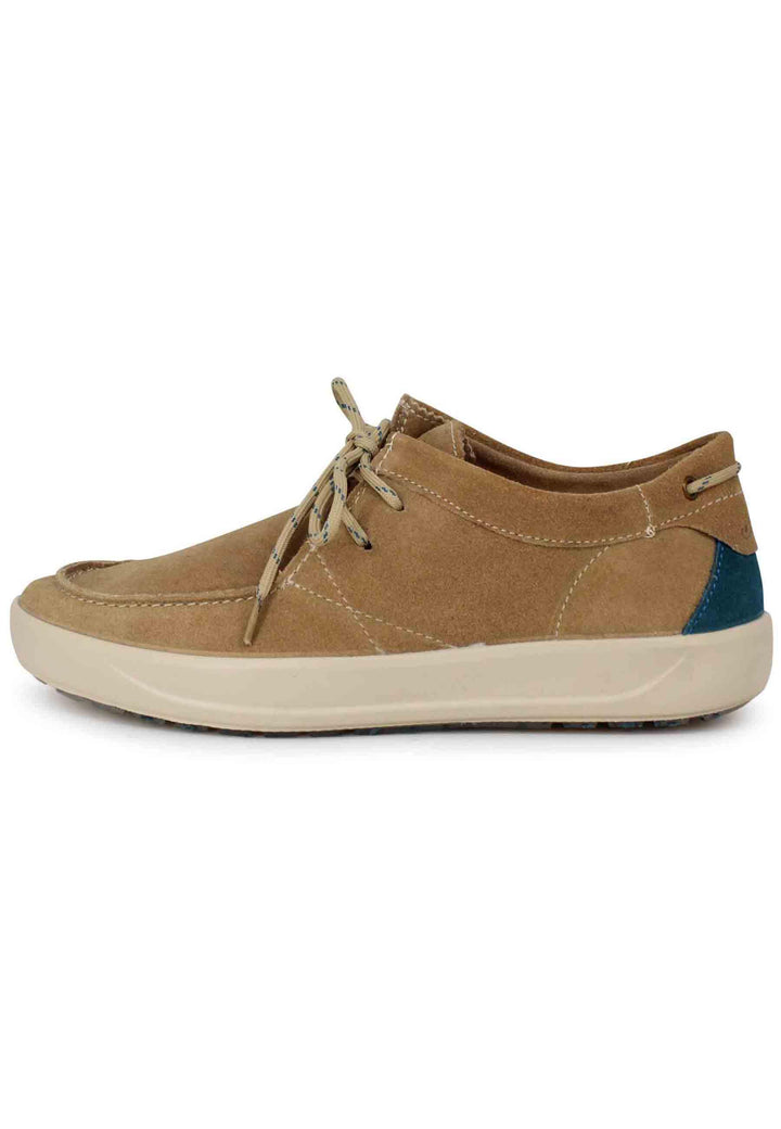 Stringate uomo Bob Cat in camoscio beige con suola in gomma JM3104 023 Jeep 