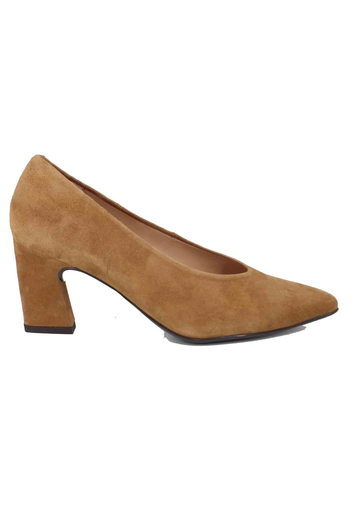 Decollete donna in camoscio cammello KRAMP KS DARK CAMEL Unisa 