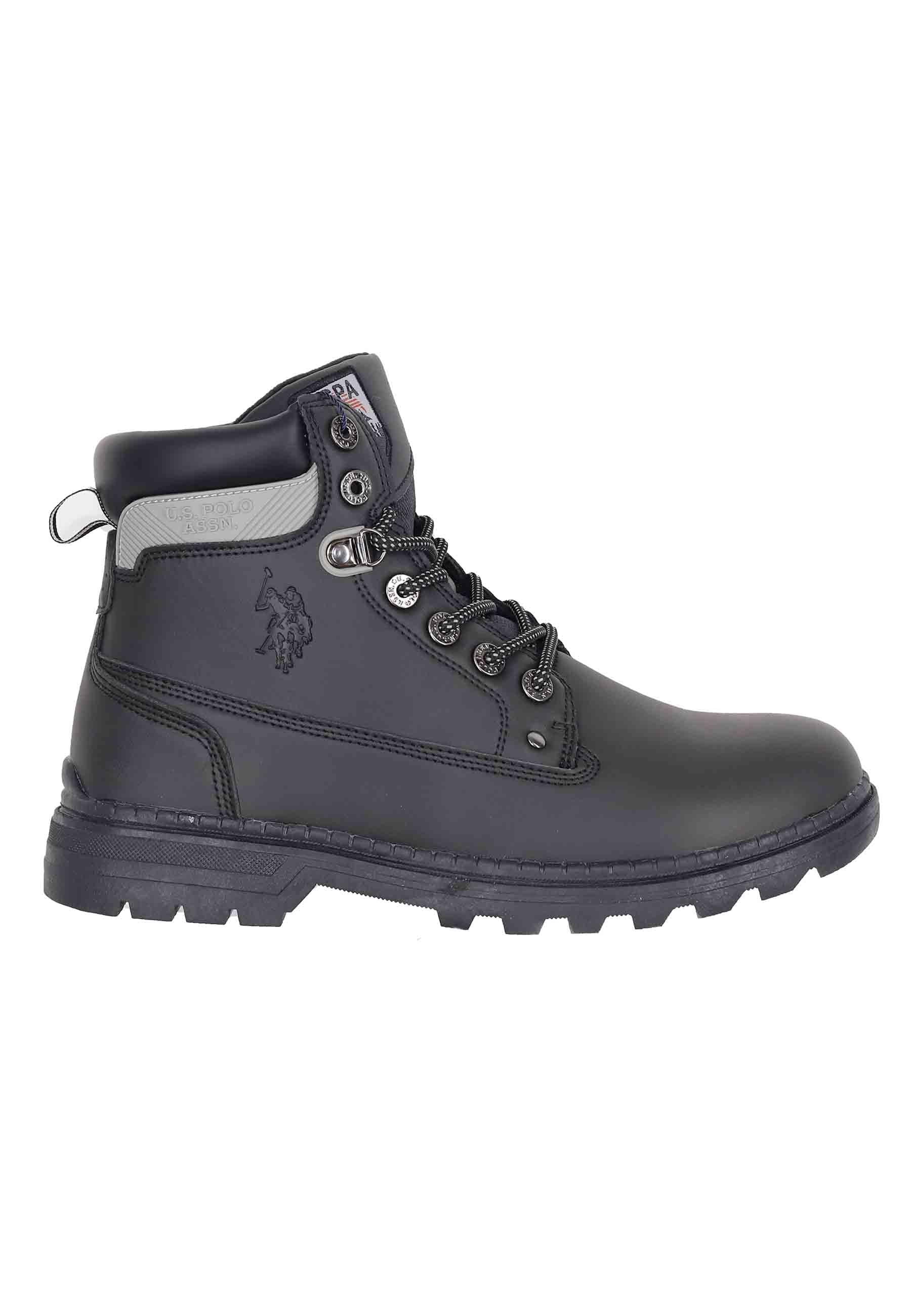 Stivaletti anfibi uomo in eco pelle nero con suola carrarmato ZIGGY002A BLK U.S. Polo Assn. 