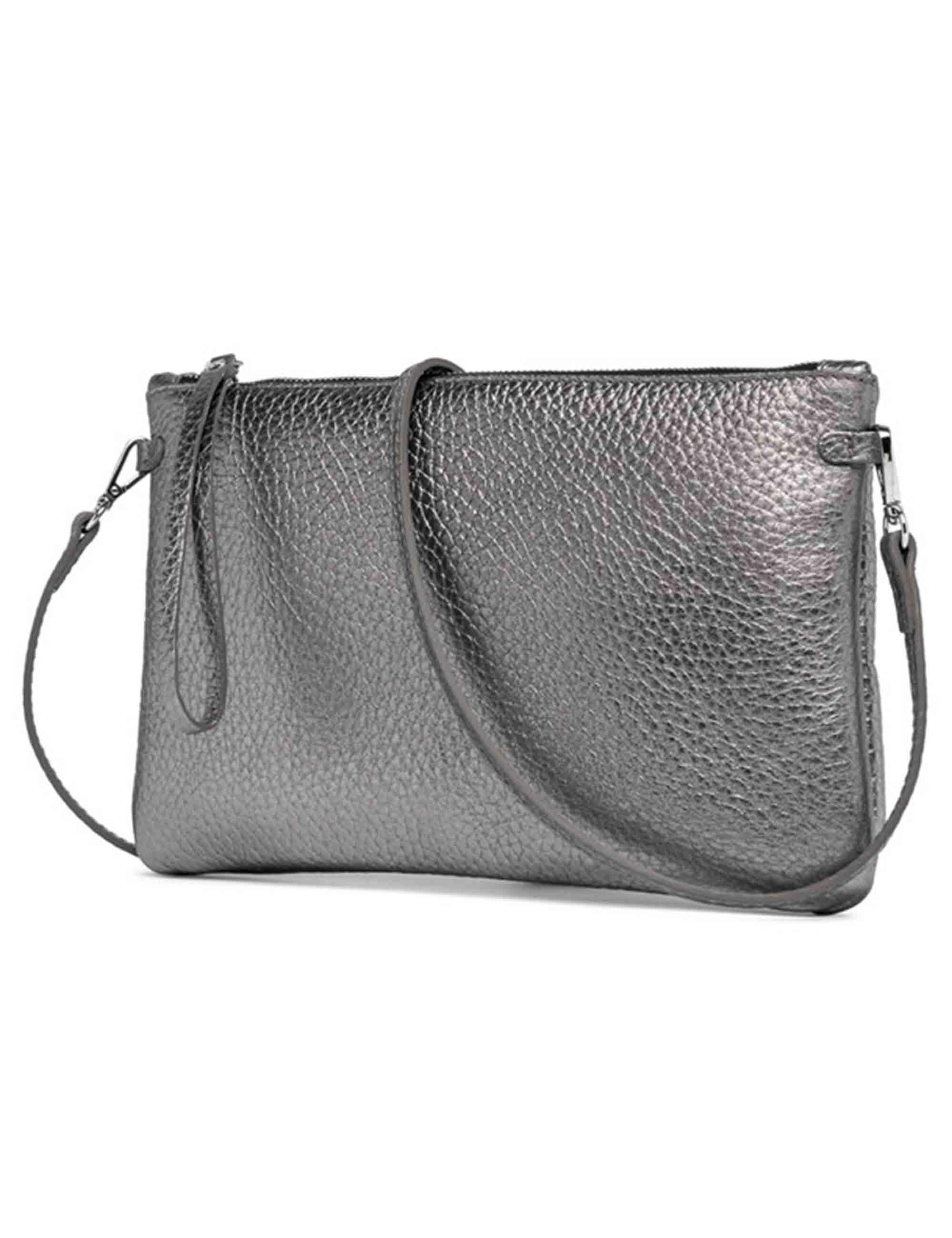 Borse donna Hermy in pelle martellata grigio perla con tracolla BS3975 14205 RNGDBL Gianni Chiarini 