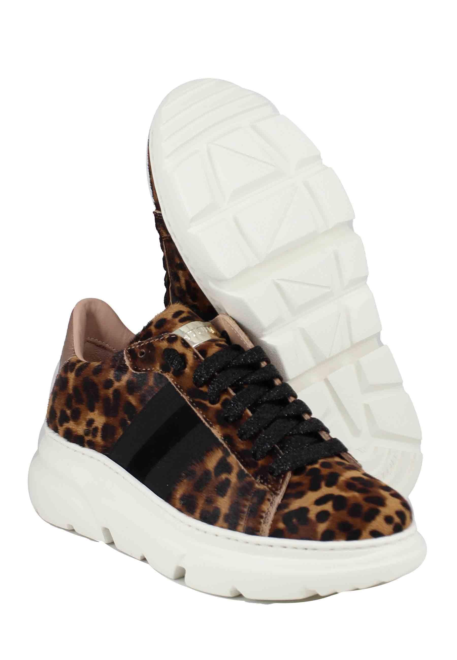 Sneakers da donna in pelle maculata 758-D 500 Stokton 