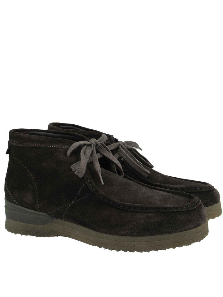 Calzature Uomo Stivaletti Polacchine in Camoscio Fango con Cuciture e Fondo Para JM12040A 021 Jeep 