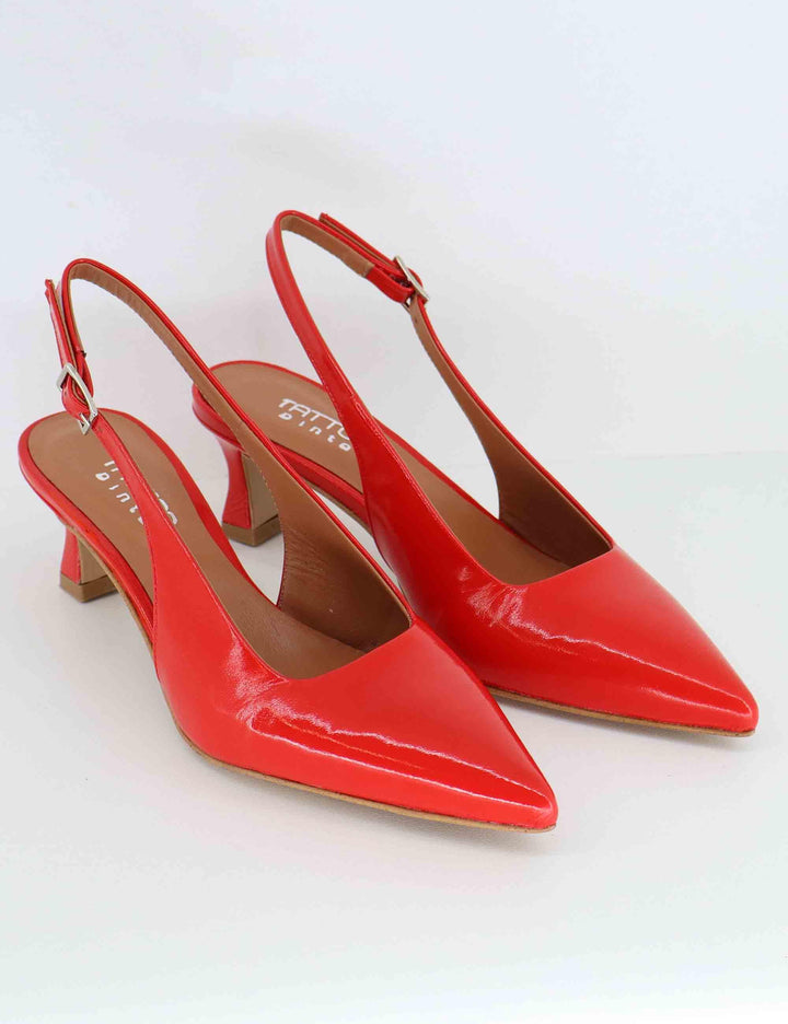 Slingback donna in pelle lucida rossa 1039 055 Tattoo 
