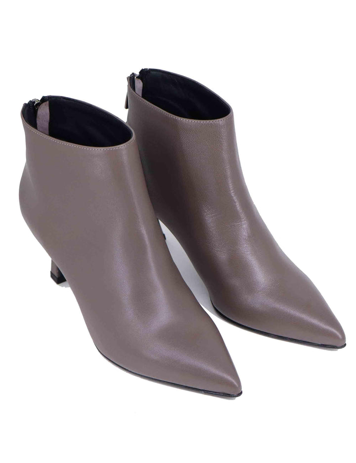 Stivaletti donna in pelle taupe con tacco alto OSCAR 5 029 Tattoo 