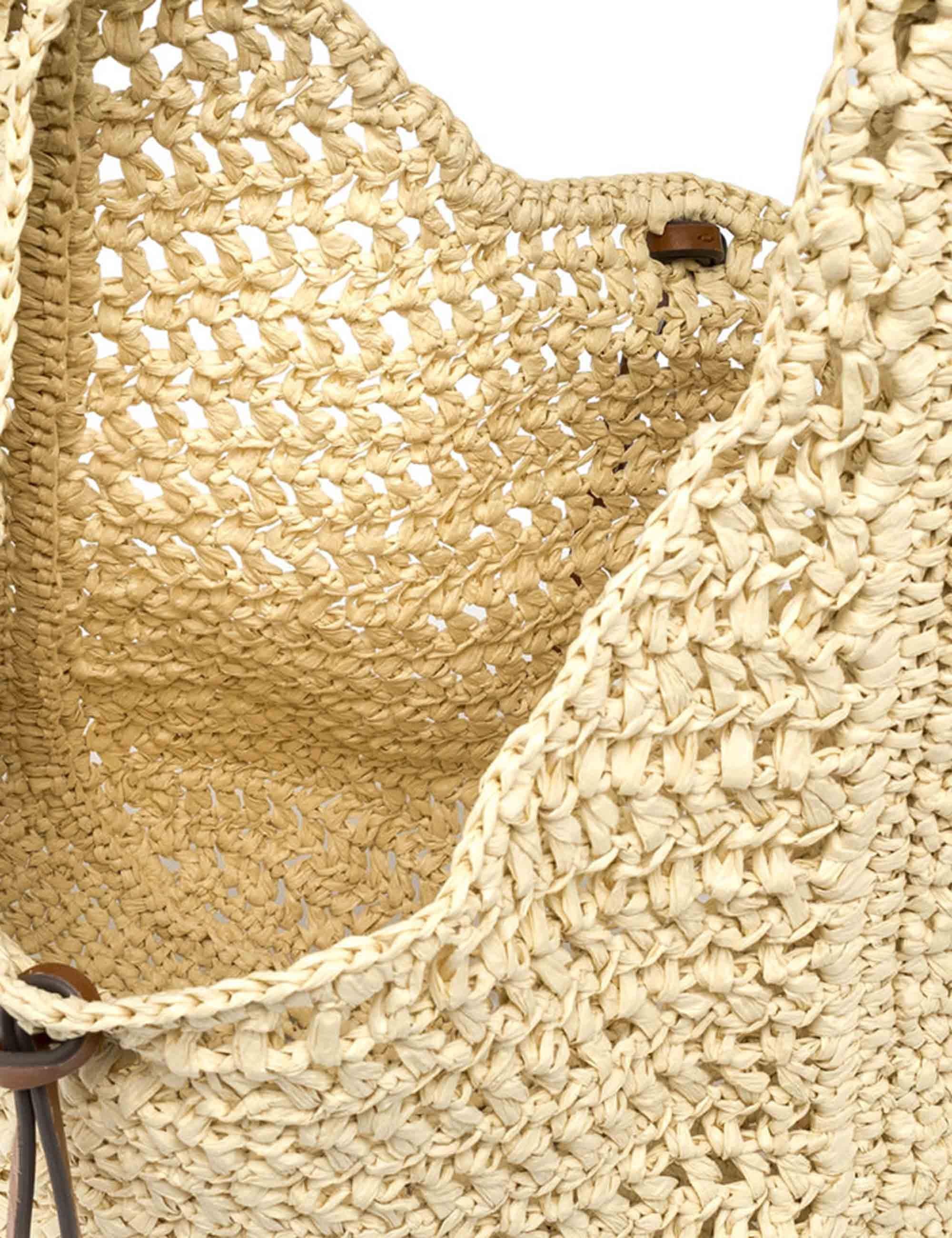 Borse donna Nefeli monospalla in paglia naturale con chiusura cordoncino BS11954 COMM STR-CRCH 850 Gianni Chiarini 