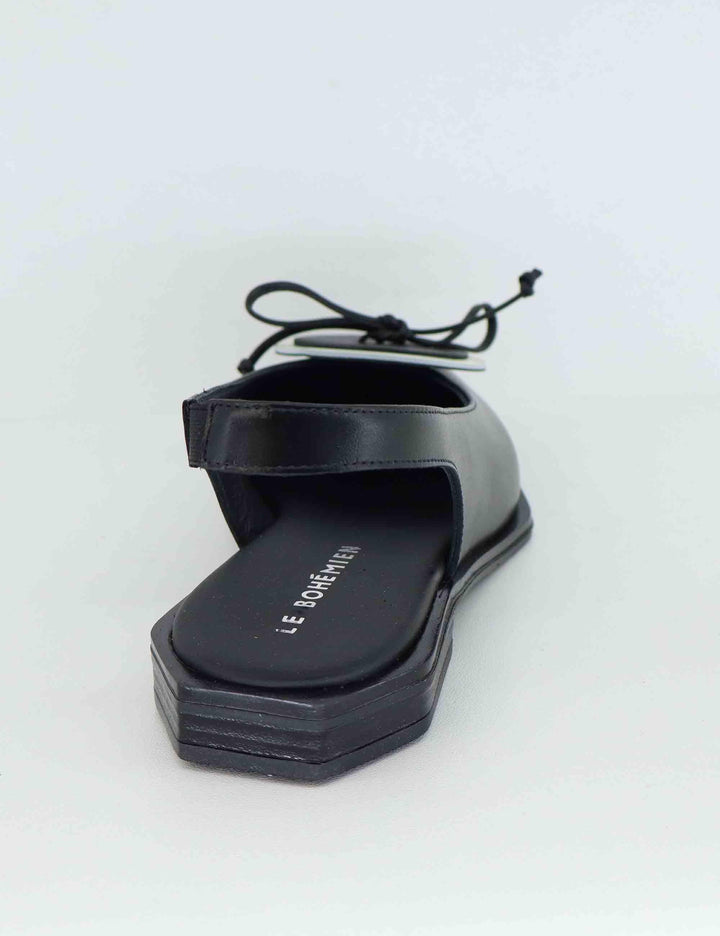 Slingback donna in pelle nera con tacco basso P14 1 Le Bohemien 