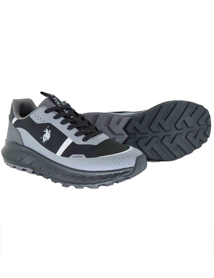 Sneakers uomo in tessuto tecnico nero con suola alta in gomma SETH012A DGR U.S. Polo Assn. 