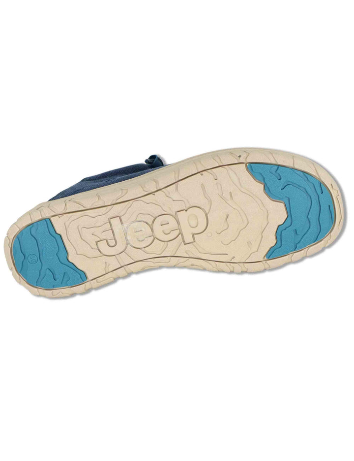 Sneakers uomo Samoa Walllabee Cvs in canvas whashed riciclato blu JM61110A 016 Jeep 