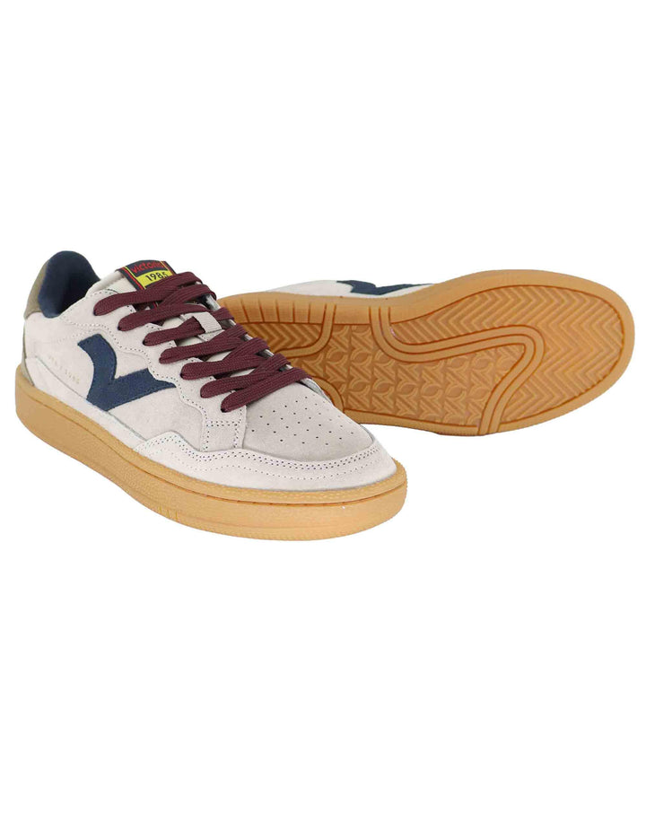 Sneakers uomo in camoscio taupe con suola ambra 8806111 Taupe Victoria 