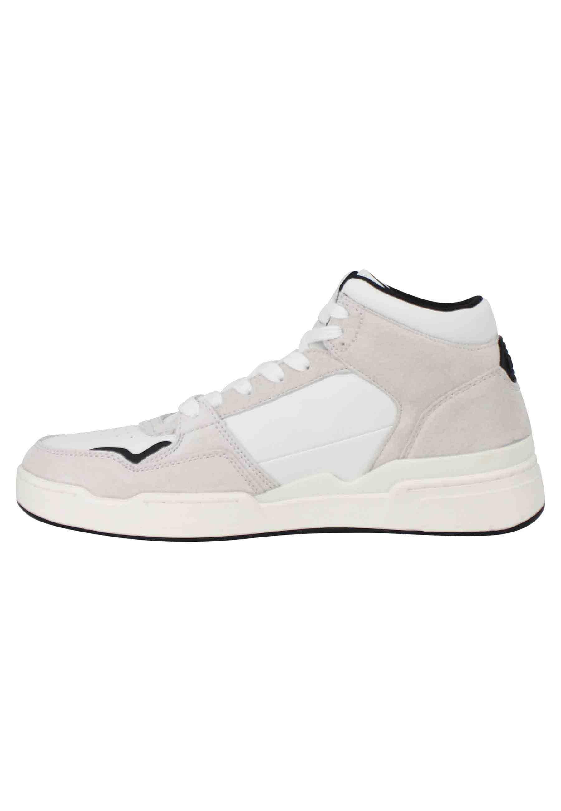 Sneakers a stivaletto uomo Attacc Mid in pelle bianca con riporti neri 2212 040711 1000 G-Star Raw 