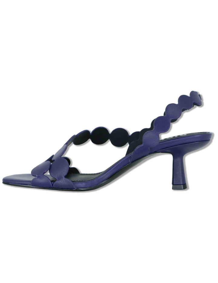 Sandali donna slingback in pelle blu con tacco alto Onami 625Z10VK 13-AZUL_T Bibi Lou 