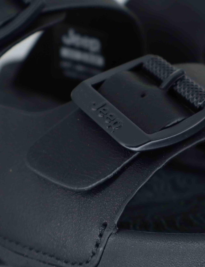 Sandali uomo Daytona in eco pelle nera con doppie fasce regolabili JM61120A 062 Jeep 