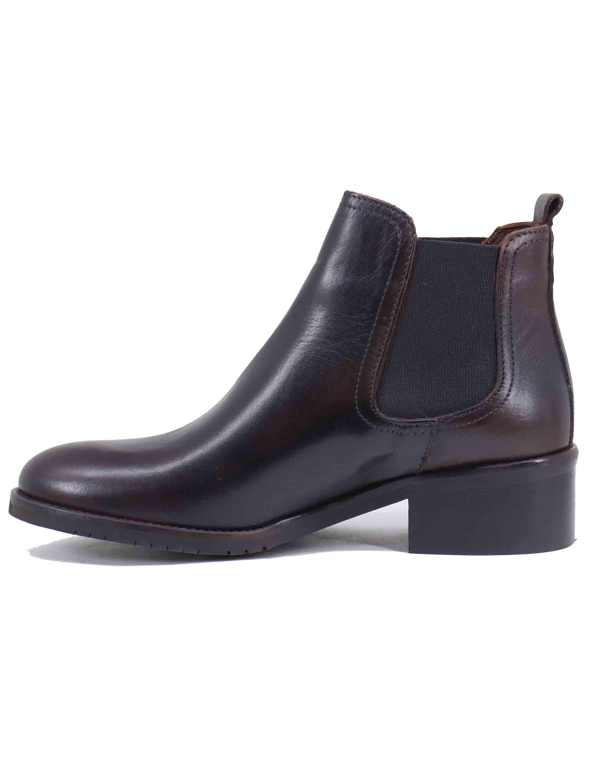 Stivaletti chelsea boot donna in pelle testa di moro tacco basso SPTRPR1001 014 Spatarella 