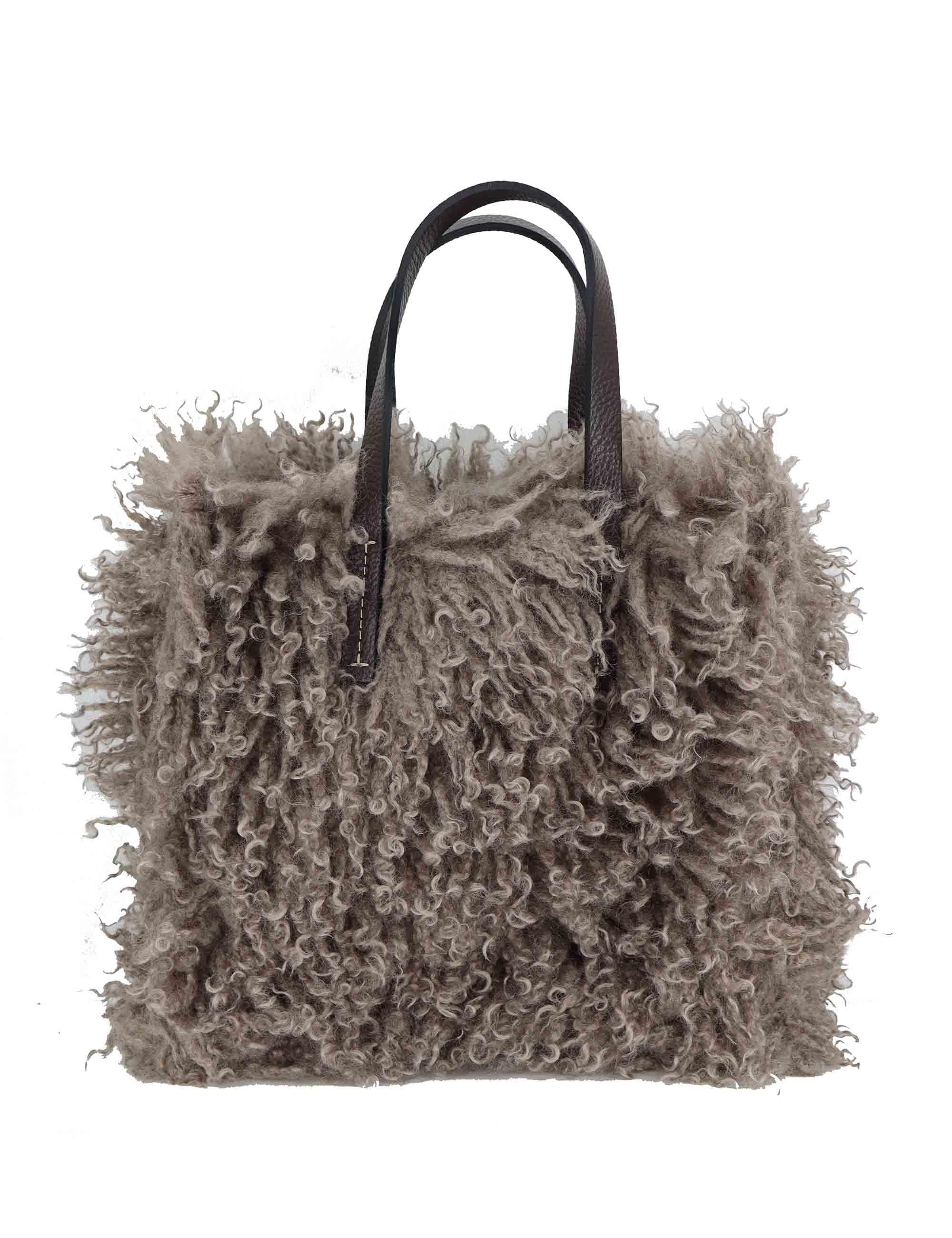 Tote Bag in Eco Shearling Grigio Donna MEZZA UMILTA DYND GREY