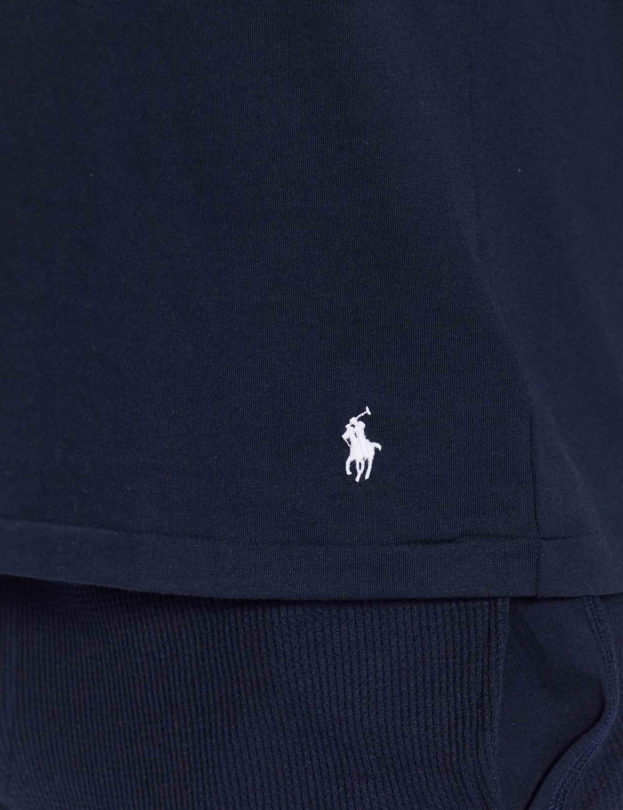 T-shirt uomo Crew in cotone blu con stampa e logo ricamato 714899613003 CRUISE NAVY Polo Ralph Lauren 