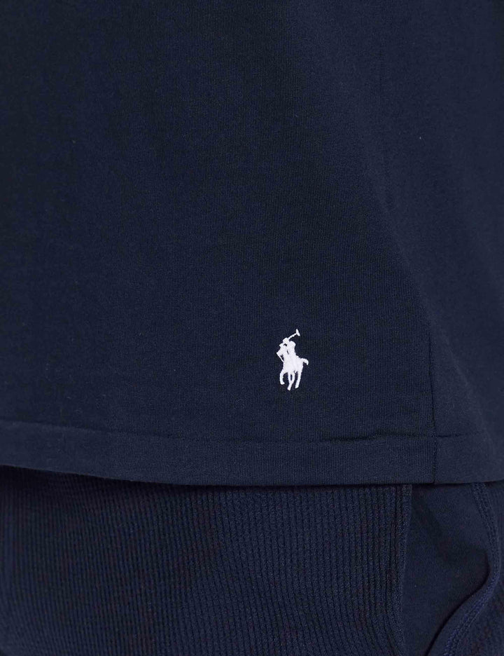 T-shirt uomo Crew in cotone blu con stampa e logo ricamato 714899613003 CRUISE NAVY Polo Ralph Lauren 