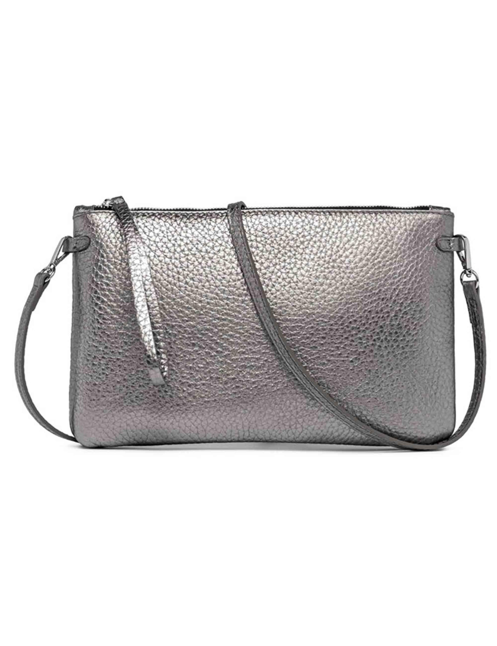 Borse donna Hermy in pelle martellata grigio perla con tracolla BS3975 14205 RNGDBL Gianni Chiarini 