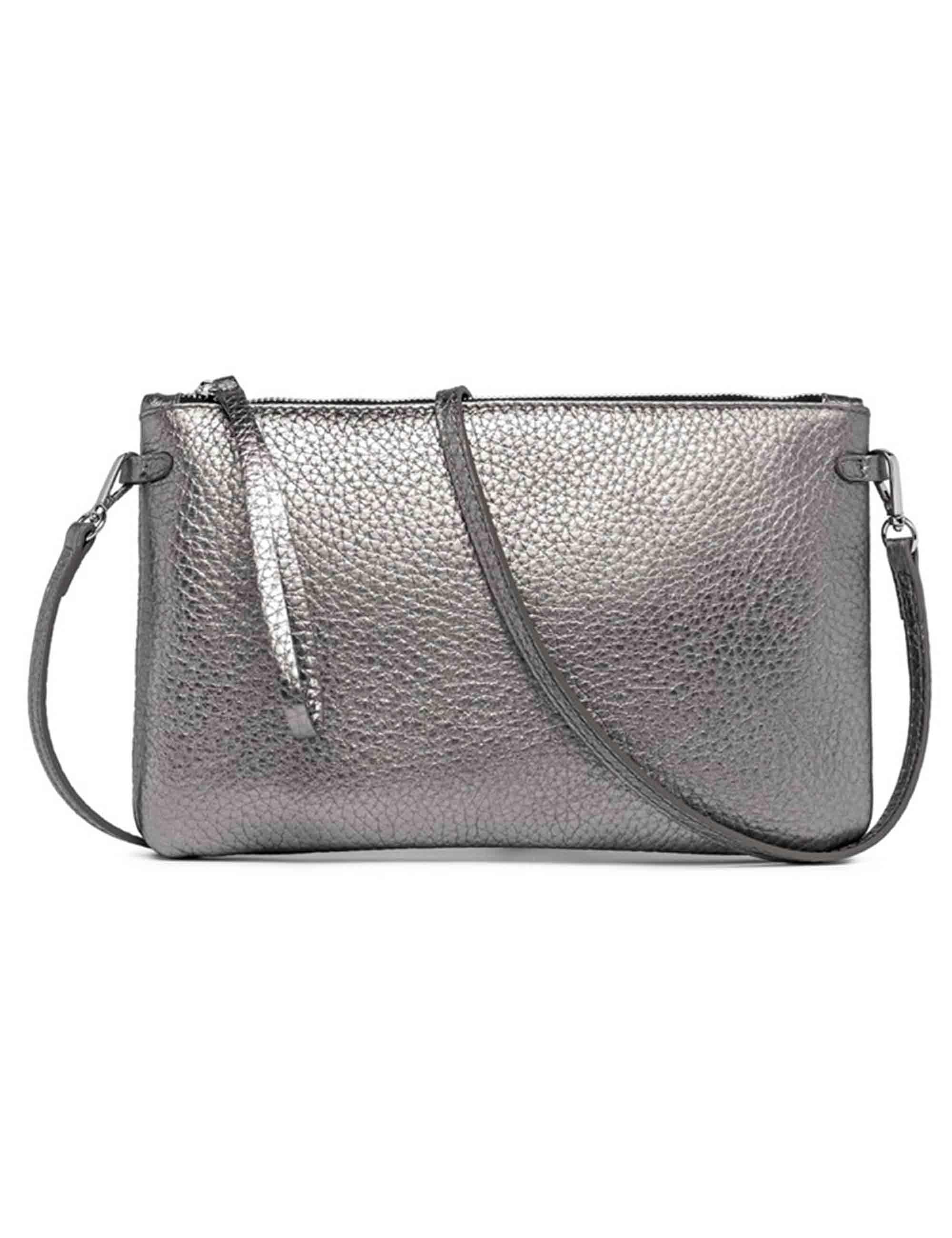 Borse donna Hermy in pelle martellata grigio perla con tracolla BS3975 14205 RNGDBL Gianni Chiarini 