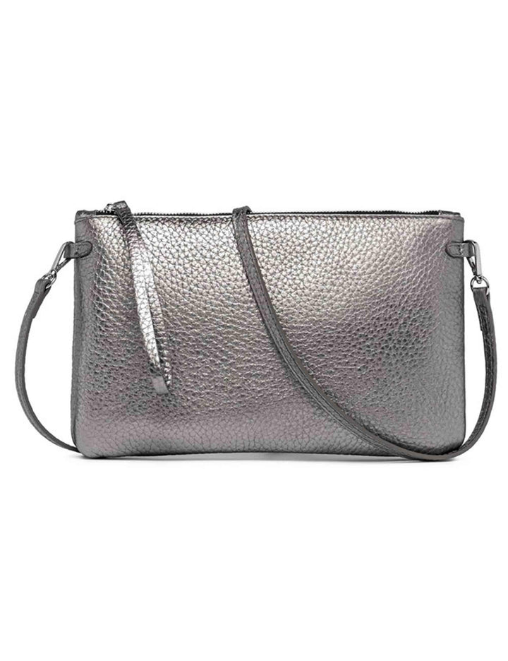 Borse donna Hermy in pelle martellata grigio perla con tracolla BS3975 14205 RNGDBL Gianni Chiarini 