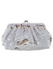 Women's white sequin handbags with chain ACA654 WHITE