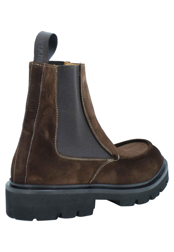 Stivaletti beatles uomo in camoscio testa di moro con vaschetta cucita MUND 31 013 Rogal's 