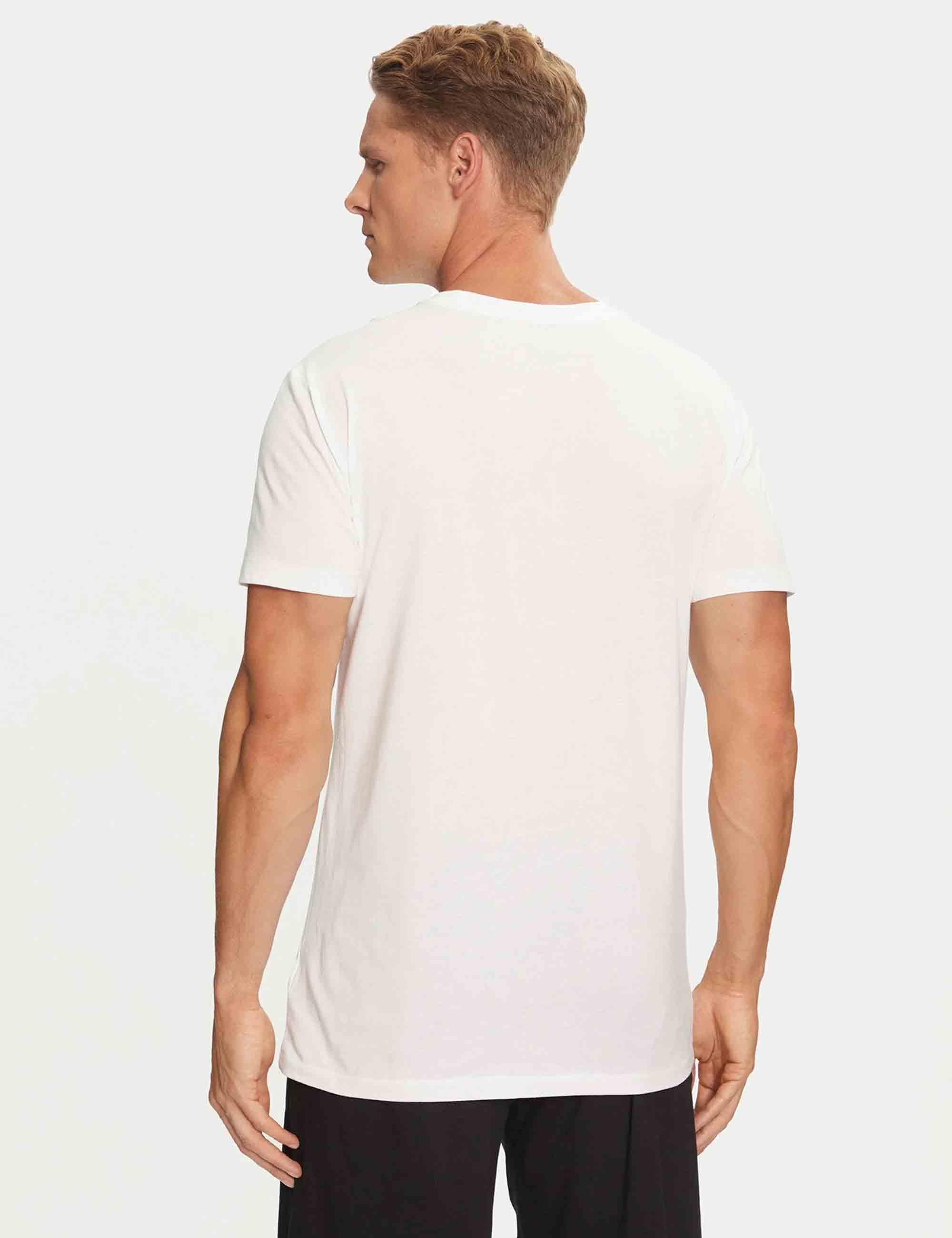 T-shirt uomo Classic Crew in cotone bianco con logo ricamato Set di 3 714830304003 WHITE Polo Ralph Lauren 
