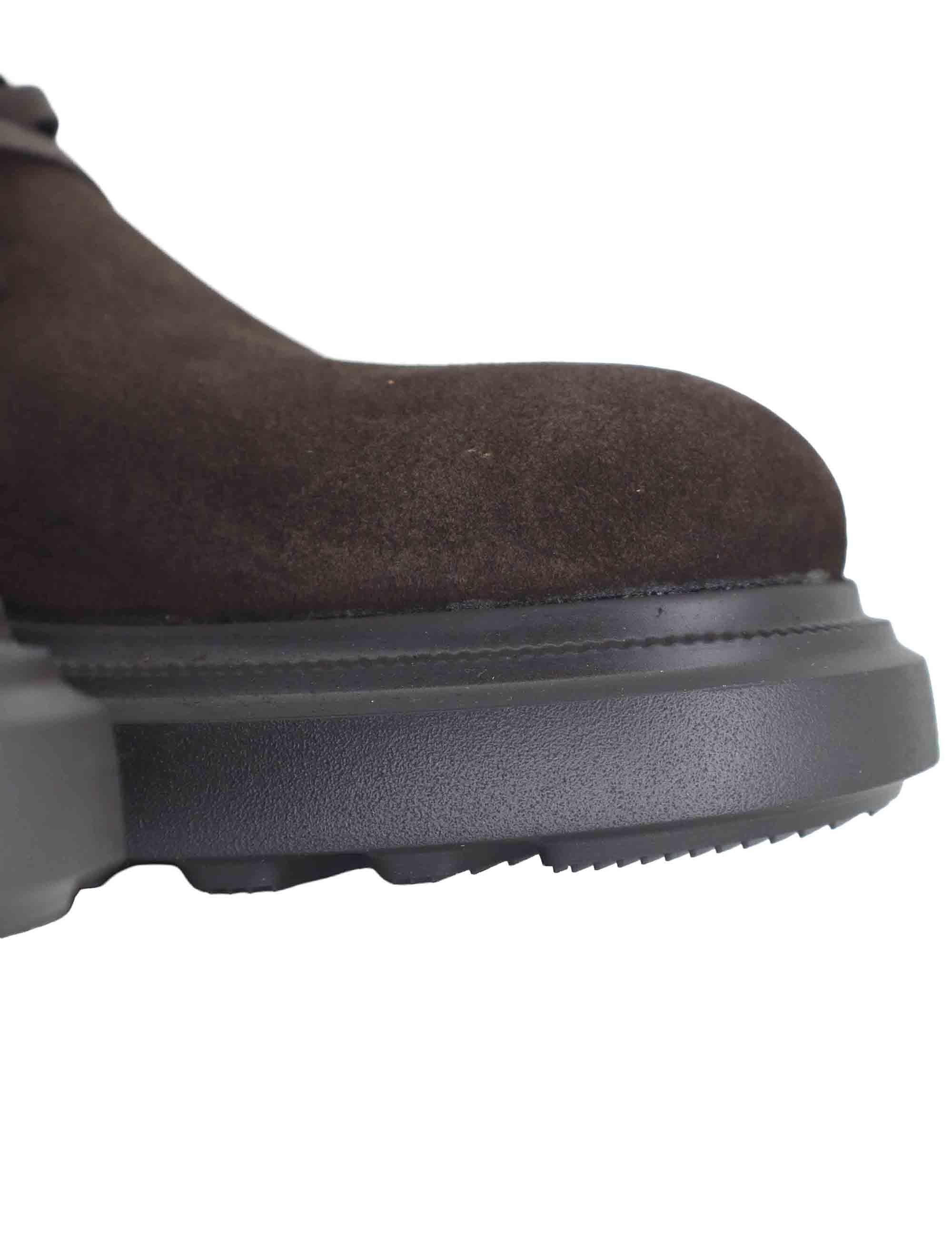 Stivaletti uomo in camoscio marrone con suola ultra light 14019 11171AM Ambitious 