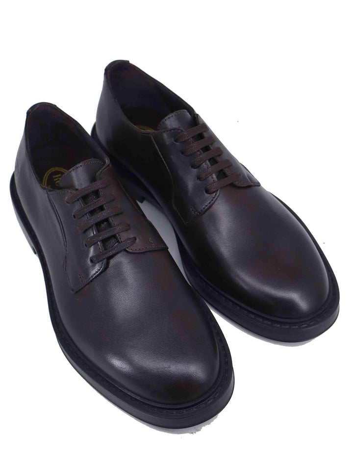 Stringate uomo in pelle opaca marrone con suola in gomma TOMO 2 014 Rogal's 