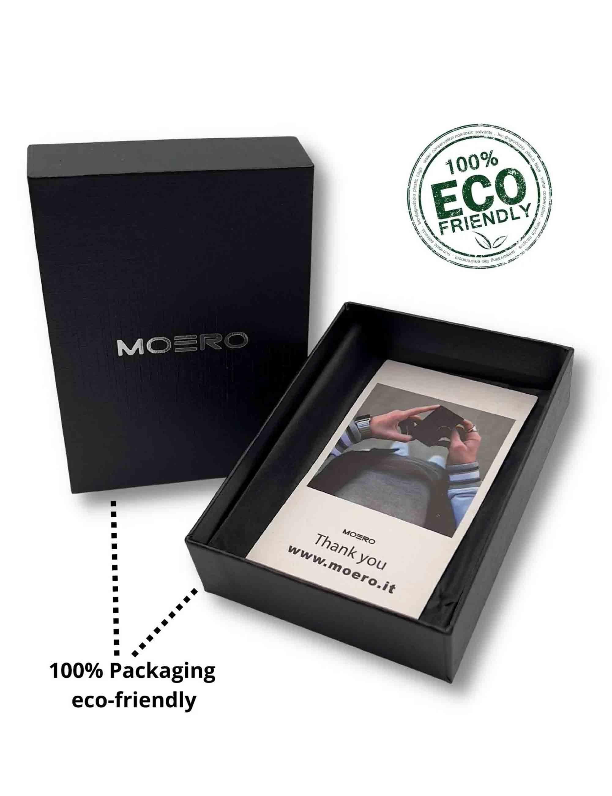 Portafogli in pelle rossa con calamita M2 HDPE RED Moero 