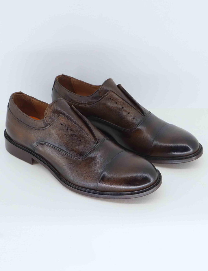 Stringate uomo in pelle marrone con suola cucita SP1715P 014 Spatarella 