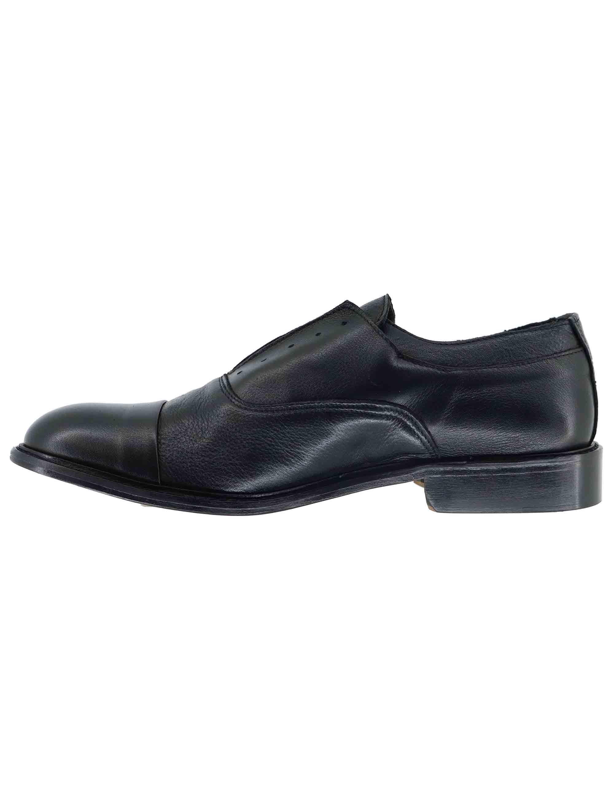 Stringate uomo in pelle nera con suola cucita SP1715P 001 Spatarella 