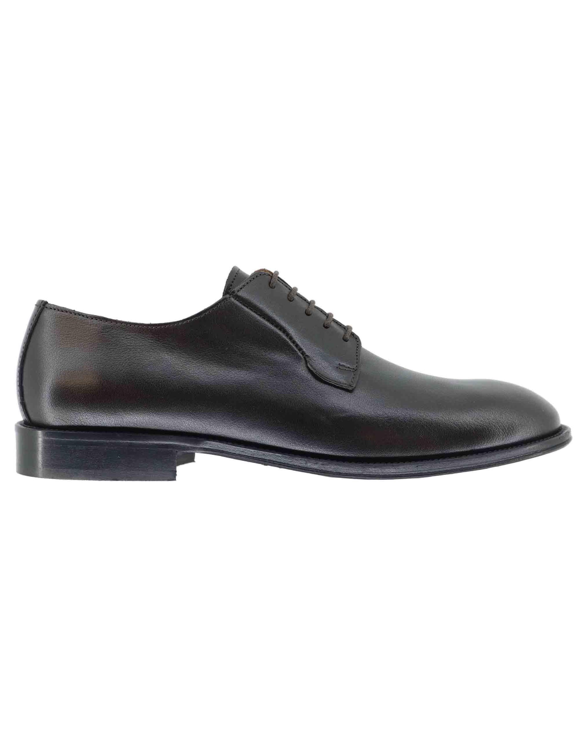 Stringate uomo in pelle marrone con suola in cuoio ORLEANS 6 014 Rogal's 