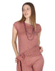 T-Shirt Basic in jersey arancione a fantasia Donna JFATS0001-E2818-1245 2102