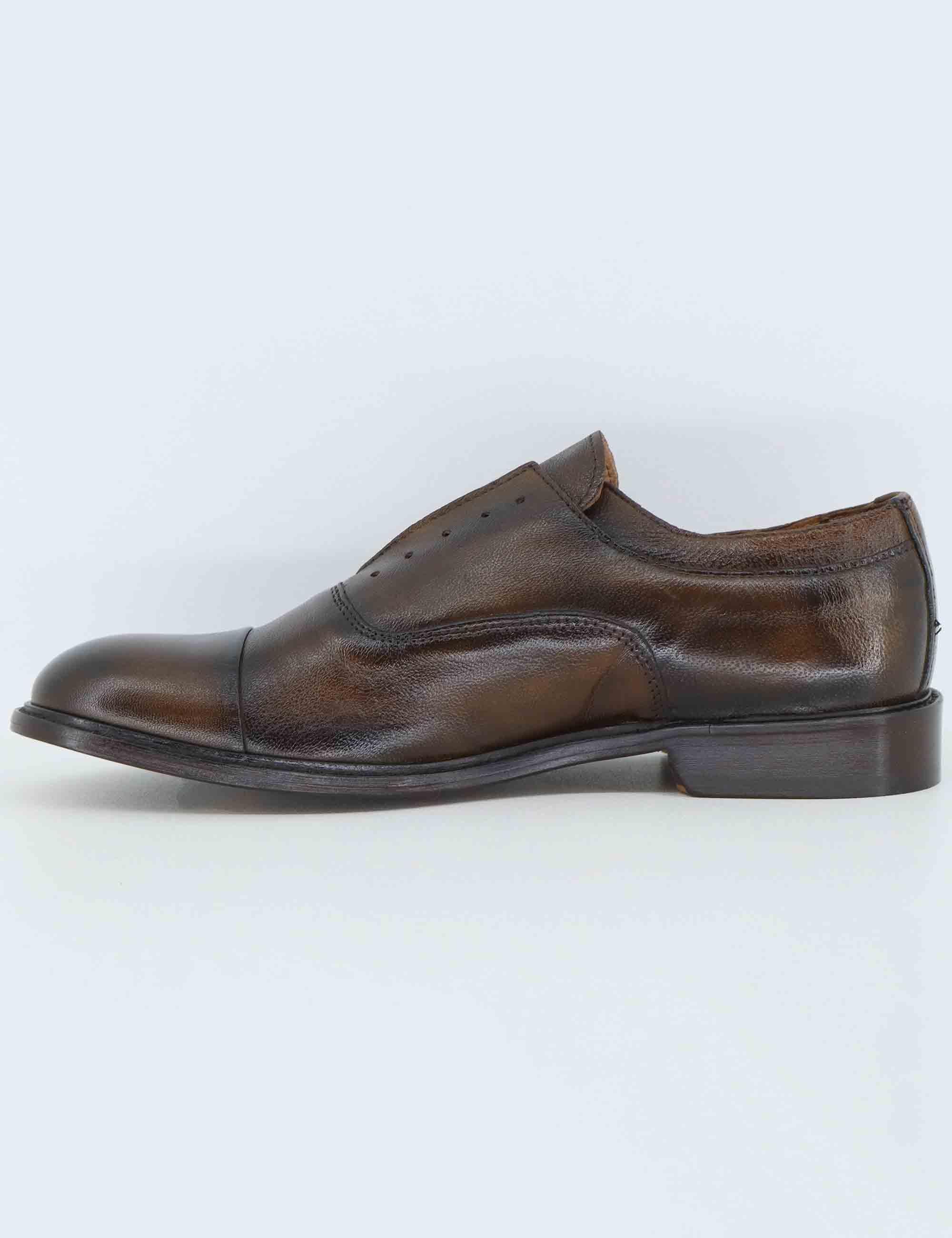 Stringate uomo in pelle marrone con suola cucita SP1715P 014 Spatarella 