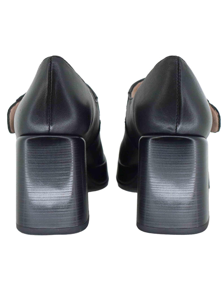 Decollete donna in pelle nera con cinturino e tacco alto HI254305 C004 Hispanitas 